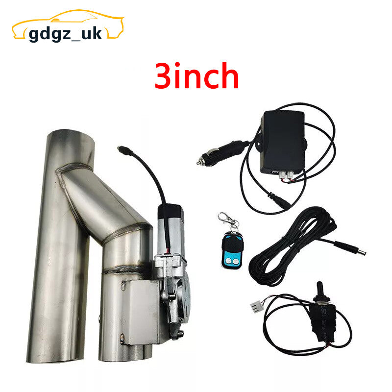 3 Electric Exhaust Single Control Valve Downpipe with Remote  Manual Switch