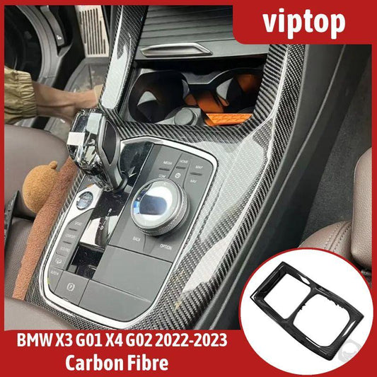 Carbon Fibre for BMW X3 G01 X4 G02 22-23 Center Console Gear Panel Cover Tirm