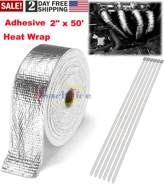 Adhesive exhaust pipe insulation heat packing 2 x 50 ft joint protection