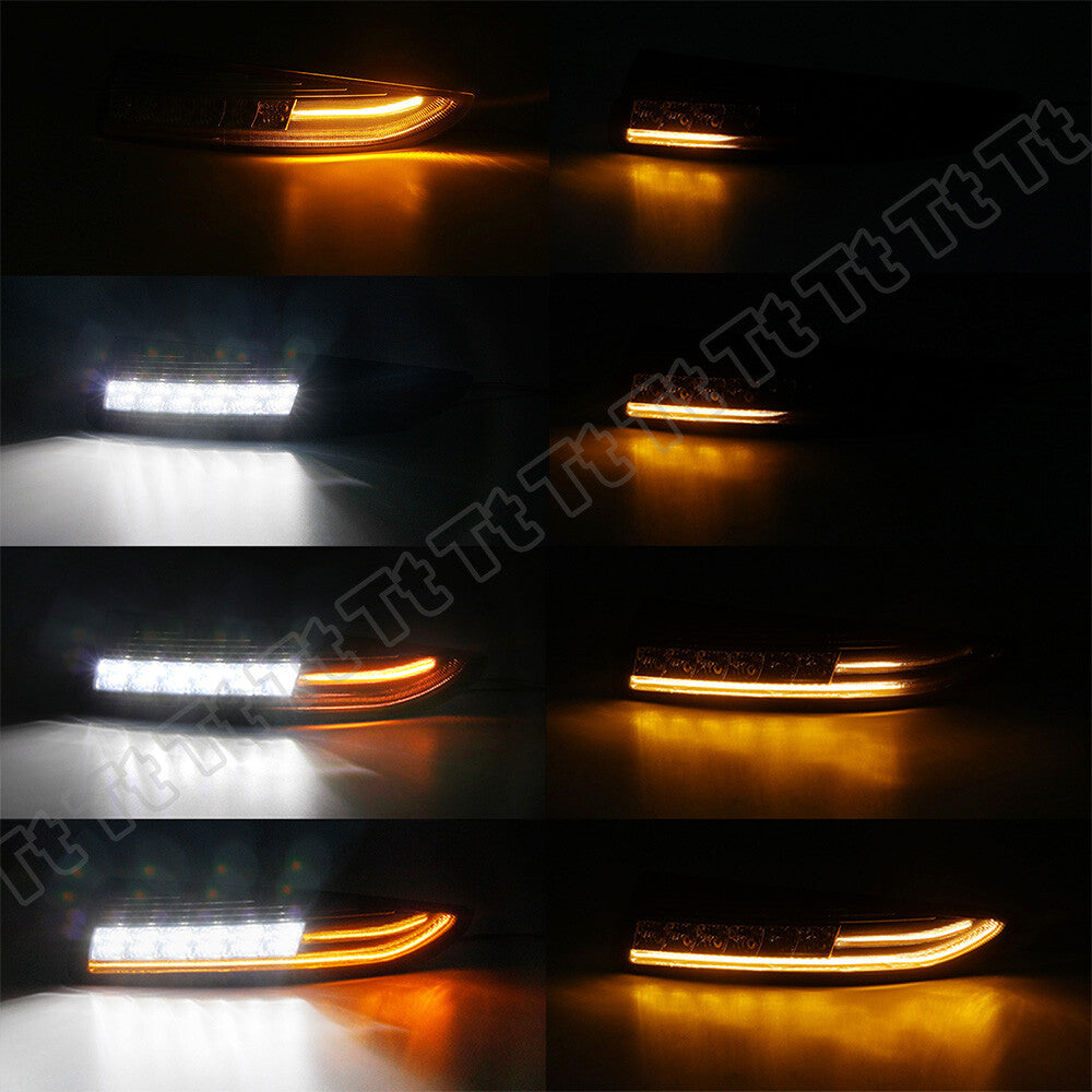 Suitable for 93-02 for Chevrolet Camaro DRL front dynamic LED turn signal parking lights (smoke effect)