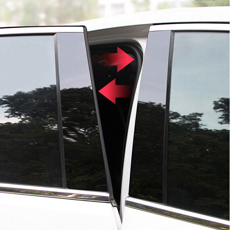 for Chevy Aveo Sedan 11-2015 Piano Black Pillar Posts Door Window Molding Strip
