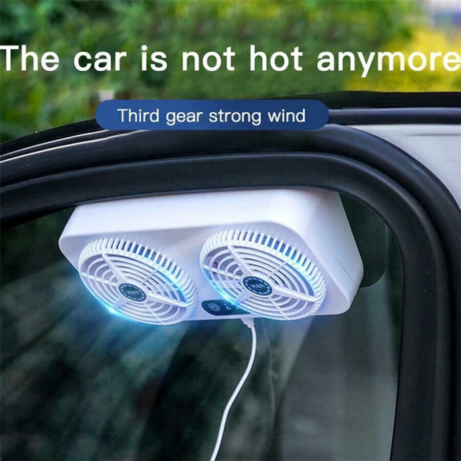 12V USB Charging 3 Speed Car ATV Home Dual-use Air Circulation Smoke Exhaust Fan