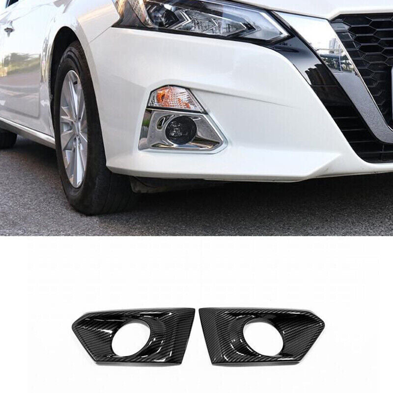 Carbon Fiber Car Front Fog Lamp Cover Trim for Nissan Teana Altima 2019-2020