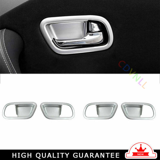 Inner Door Handle Bowl Cover Trim Fit for Nissan Armada Y62 2017-20 Matte Silver