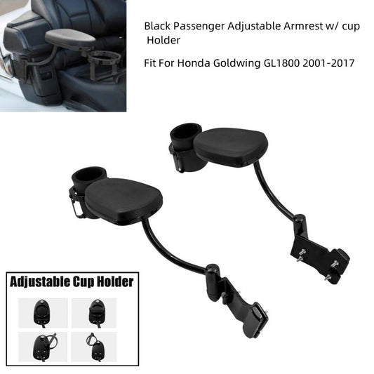 Rear Passenger Armrest w/ Drink Holder Fir For Goldwing 1800 GL1800HPA ABS 200