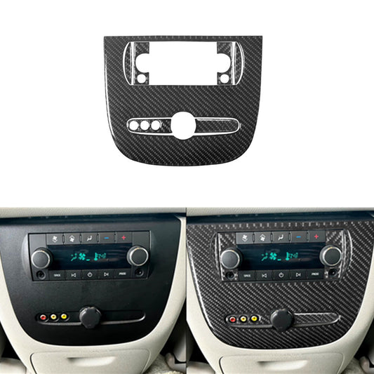 7Pcs Carbon Fiber Rear Console Trim For Silverado/tahoe/ for sierra 2007-2014 Type A
