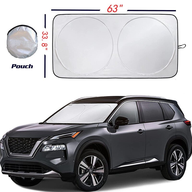 6333.8'' Car Windshield Sunshade Sun Shade W/pouch Blocks Heat and Sun
