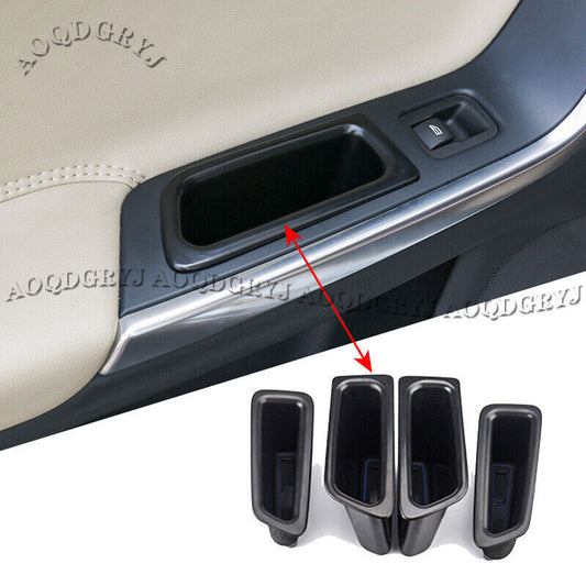 4pcs Car Door Armrest Storage Box Tray Holder Organizer for Volvo XC60 2009-2017