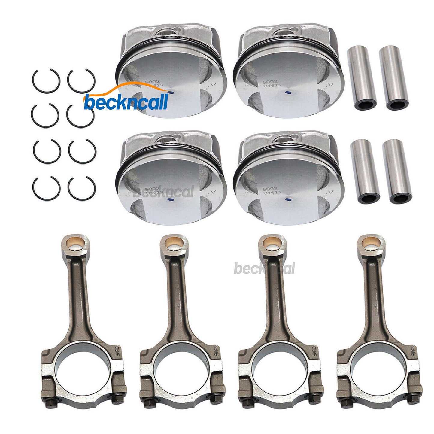 Pistons  Rings Connecting Rod Kit 12578324 for Buick for Chevrolet for GMC for Saturn 2.4L