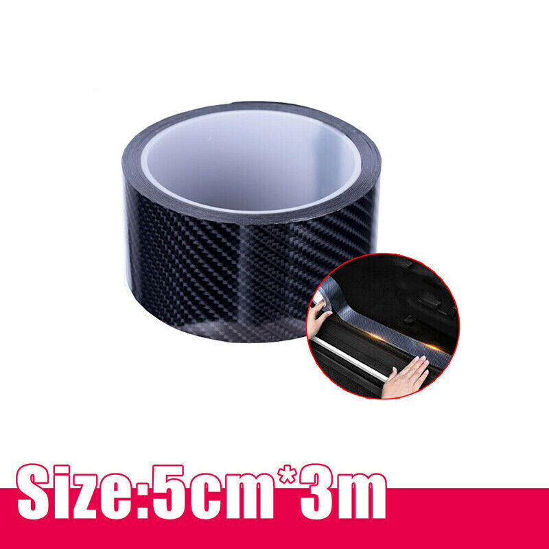 5 x 300CM Carbon Fibre Car Door Sticker Sill Protection Scuff Plate Accessories