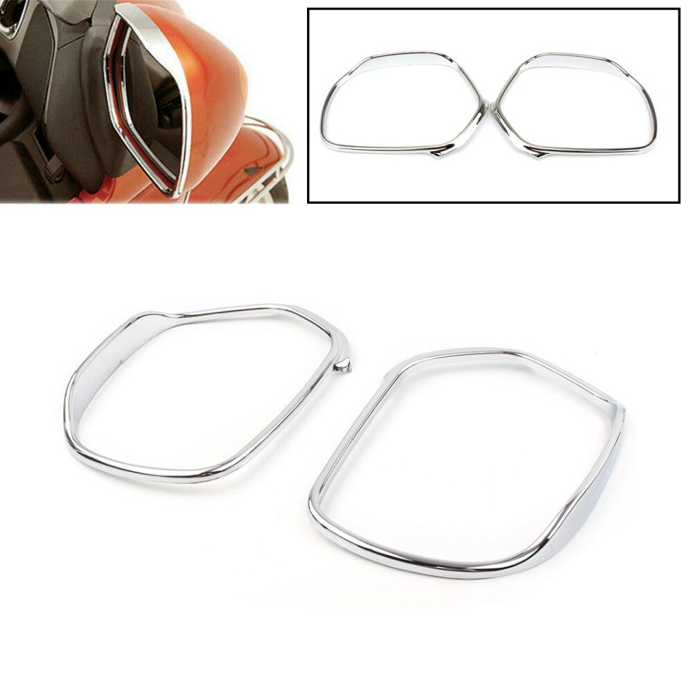 Chrome Motorcycle Mirrors Trim Decoration for Honda GL1800 Goldwing 2001-2017