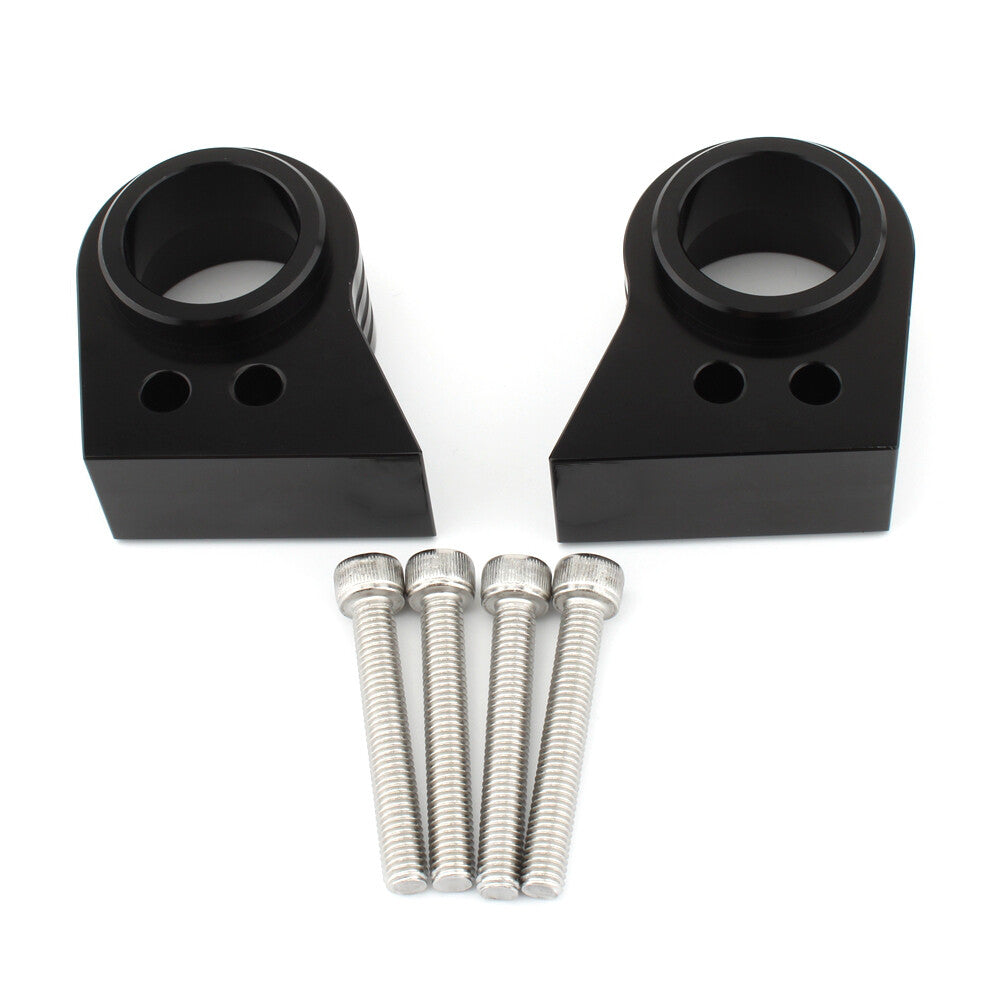 for Kawasaki ZZR1100 ZX1000E Black Handle Bar Riser Kit Handlebar Mounting Clamp