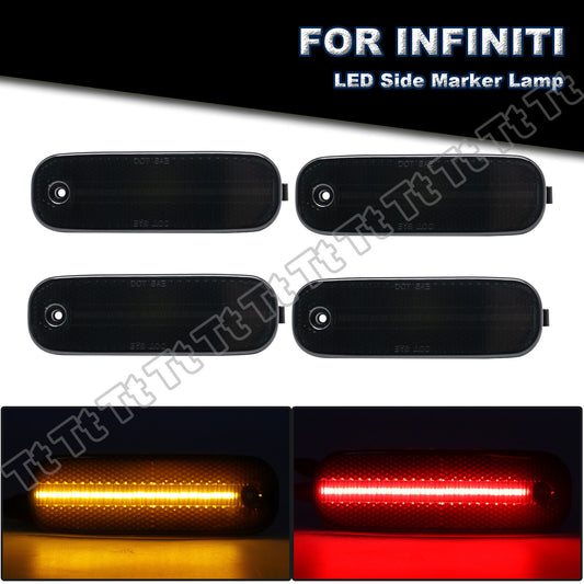 Four smoked LED front and rear bumper side marker lights are suitable for 1991-2002 for Infiniti G20 models.