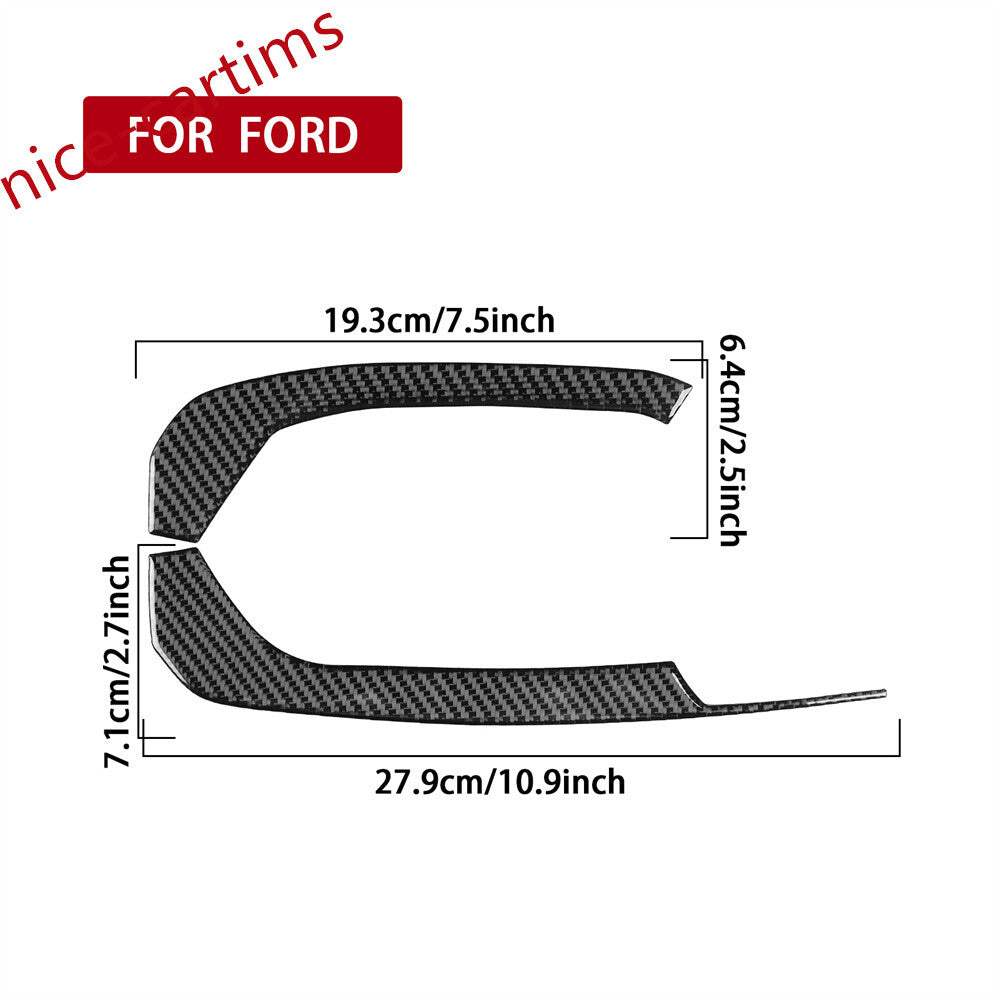Carbon Fiber Center Air Vent Outlet Side Panel Cover Fit for Ford F150 2009-2014