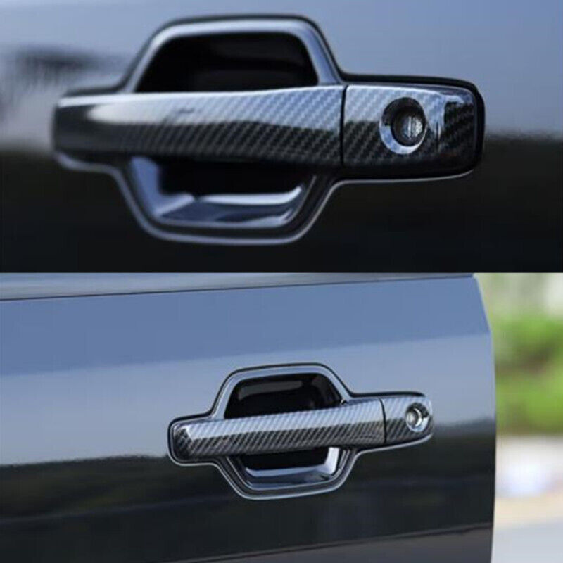 Carbon Fiber 8PCS Door Handle Cover Trim for Mitsubishi Montero Pajero 2009-2021