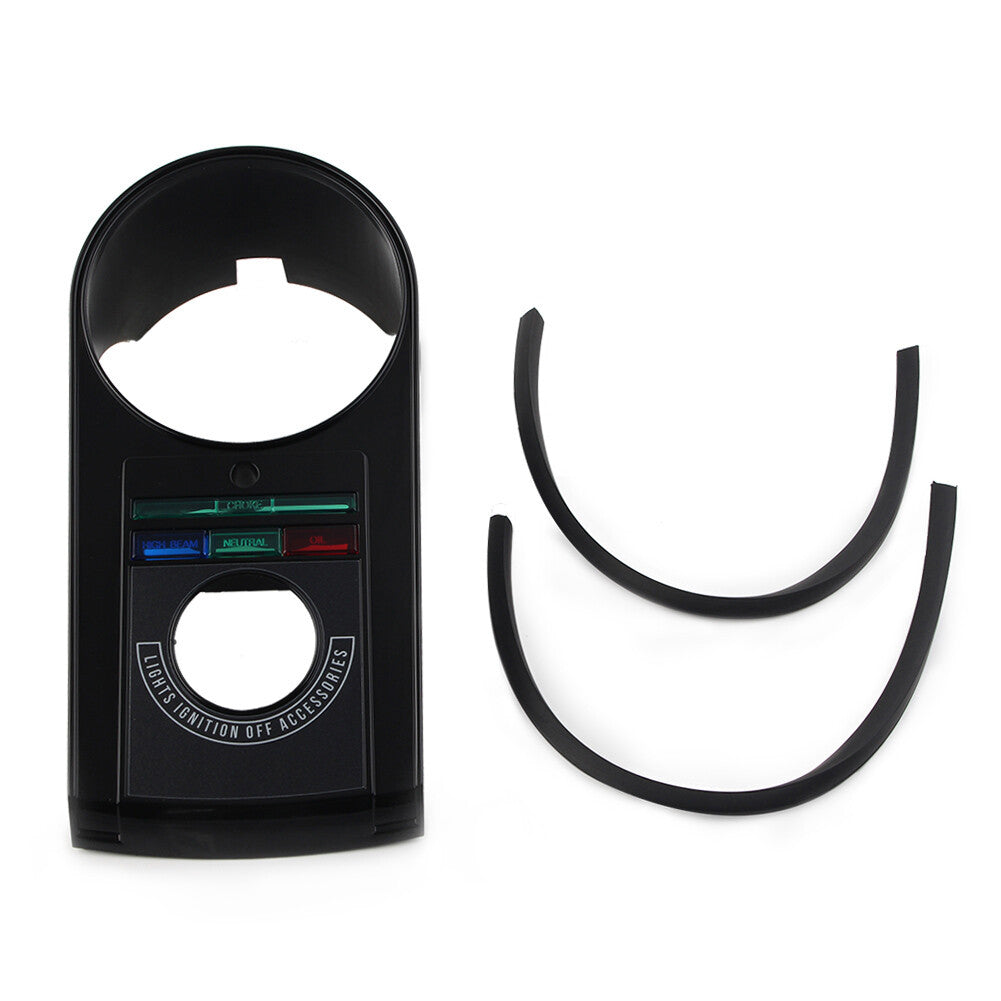 Speedometer Speedo Dash Panel Cover Housing Kit Plastic for Harley Softail Black