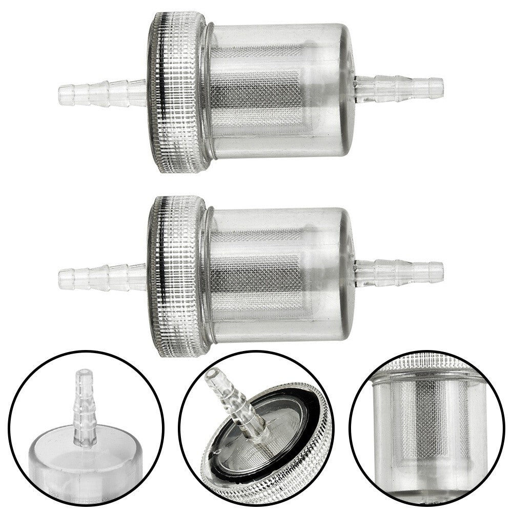 2-Piece Petrol Diesel Tandem Fuel Filter Kit Transparent for Webasto Heaters 4mm ID