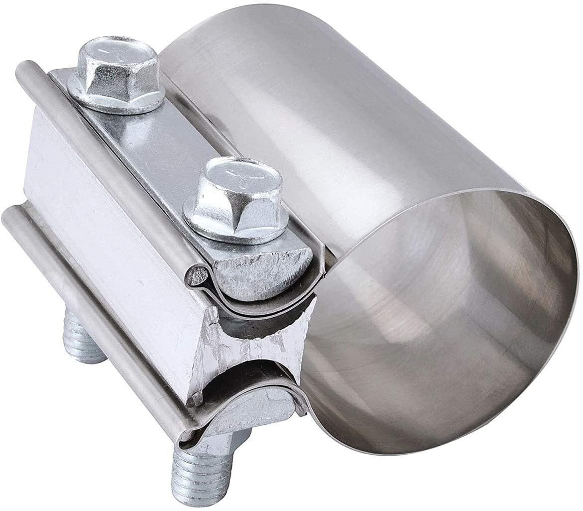 2.5-inch Butt Fitting with Exhaust Muffler Clip and Exhaust Pipe Clip 