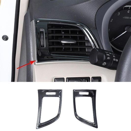 Black Steel LR AC Air Outlet Vent Frame Cover Trim 2X for Nissan Sentra 2013-19