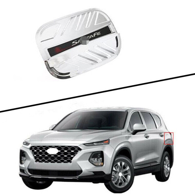for Hyundai Santa Fe 2019-2022 Chrome Car Fuel Filler Cover Gas Tank Cap Trim