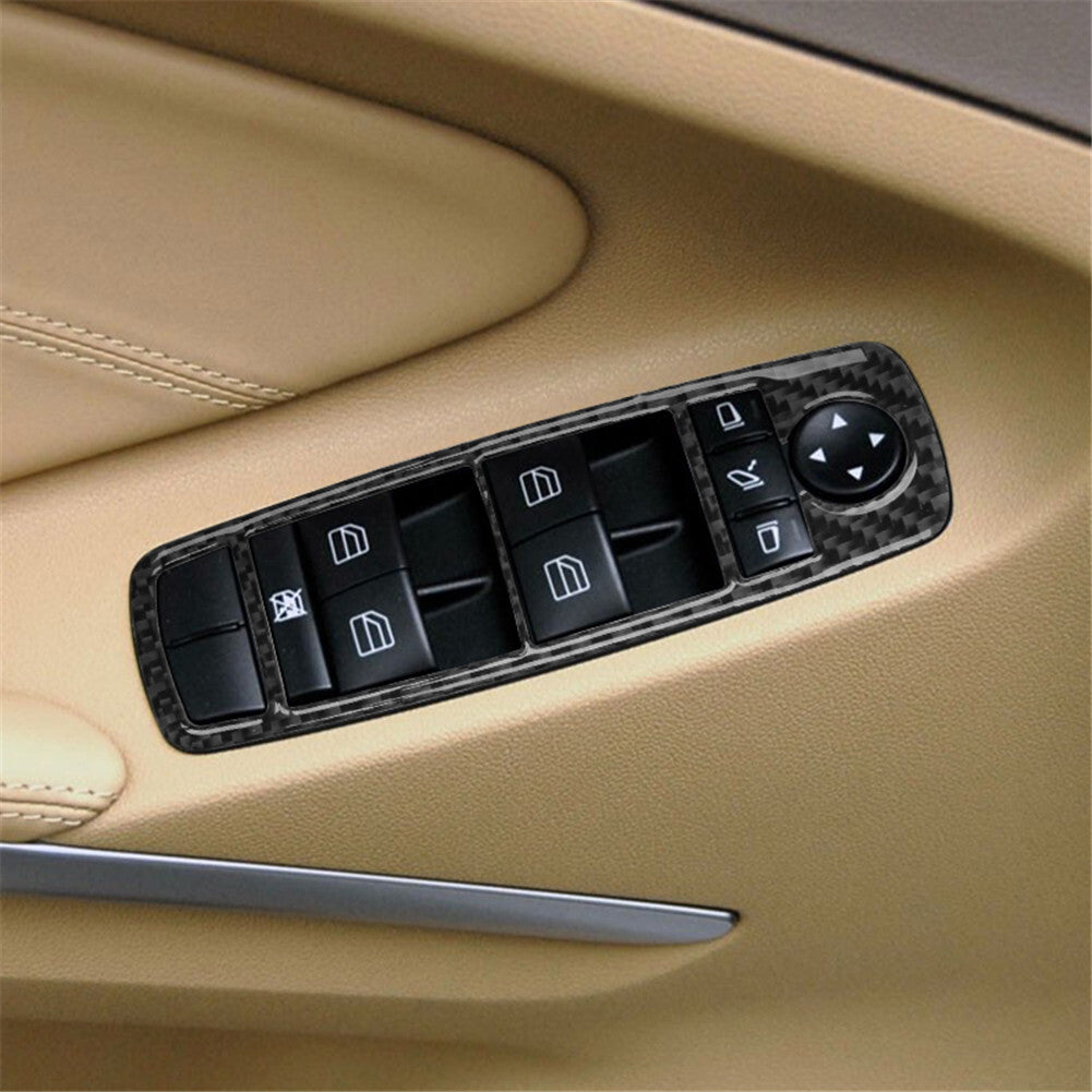 9Pcs Interior Decor Set Cover Trim Carbon Fiber for Mercedes M Class 2006-2011