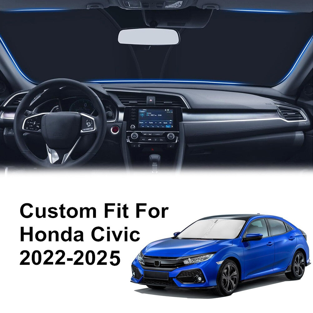 For 2022-2025 for Honda for Civic Car Front Windshield Sun Shade Reflective UVs Cover