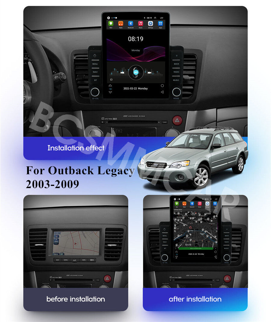 For Carplay Android 13 Car Stereo Radio Player Fit for Subaru Outback 2003-2009