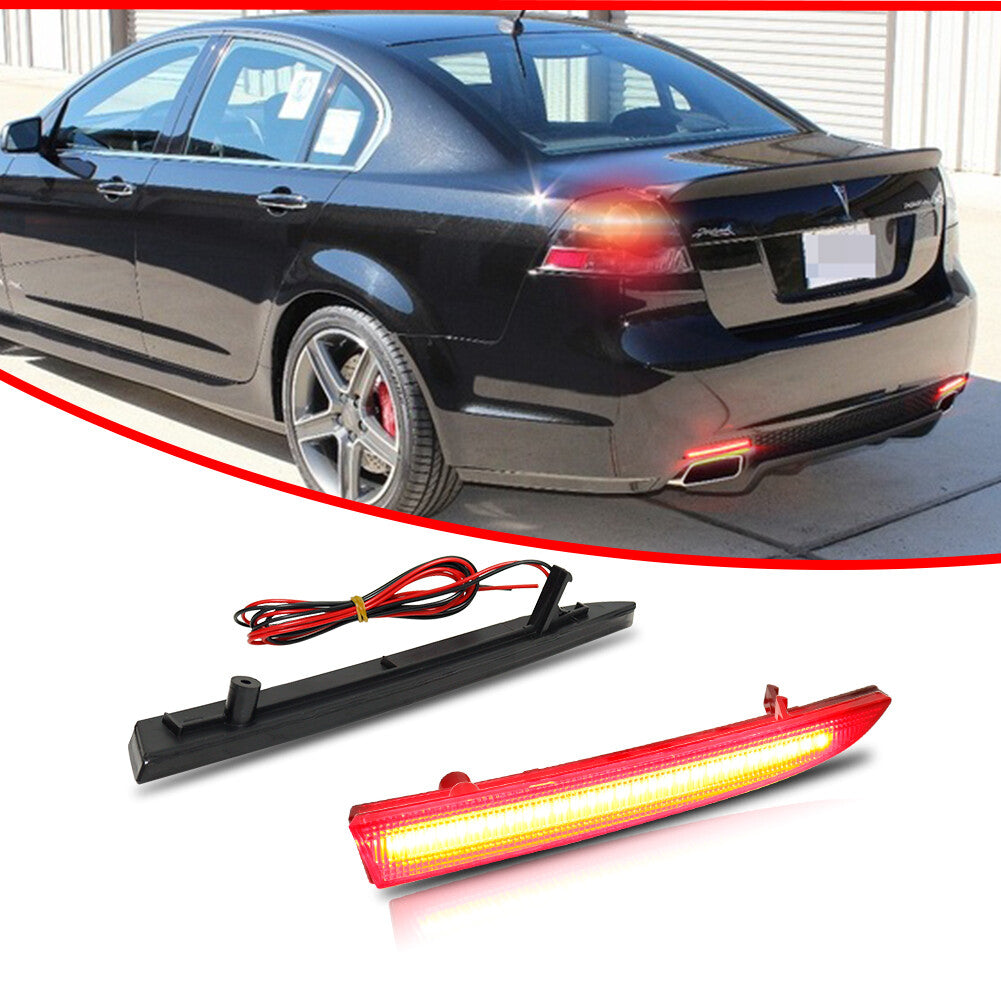 Suitable for 2016 and later for Chevrolet Camaro red lens rear reflector fog lights and tail brake lights.
