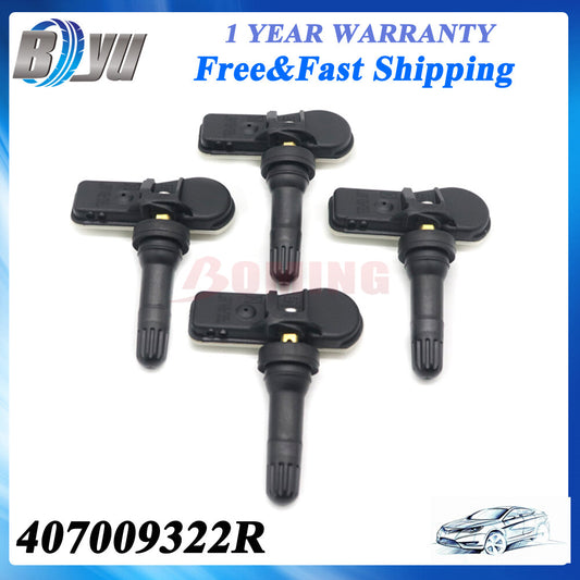 4X 407009322R TPMS Tire Pressure Monitor Sensors 433Mhz for Dacia for Renault for Opel