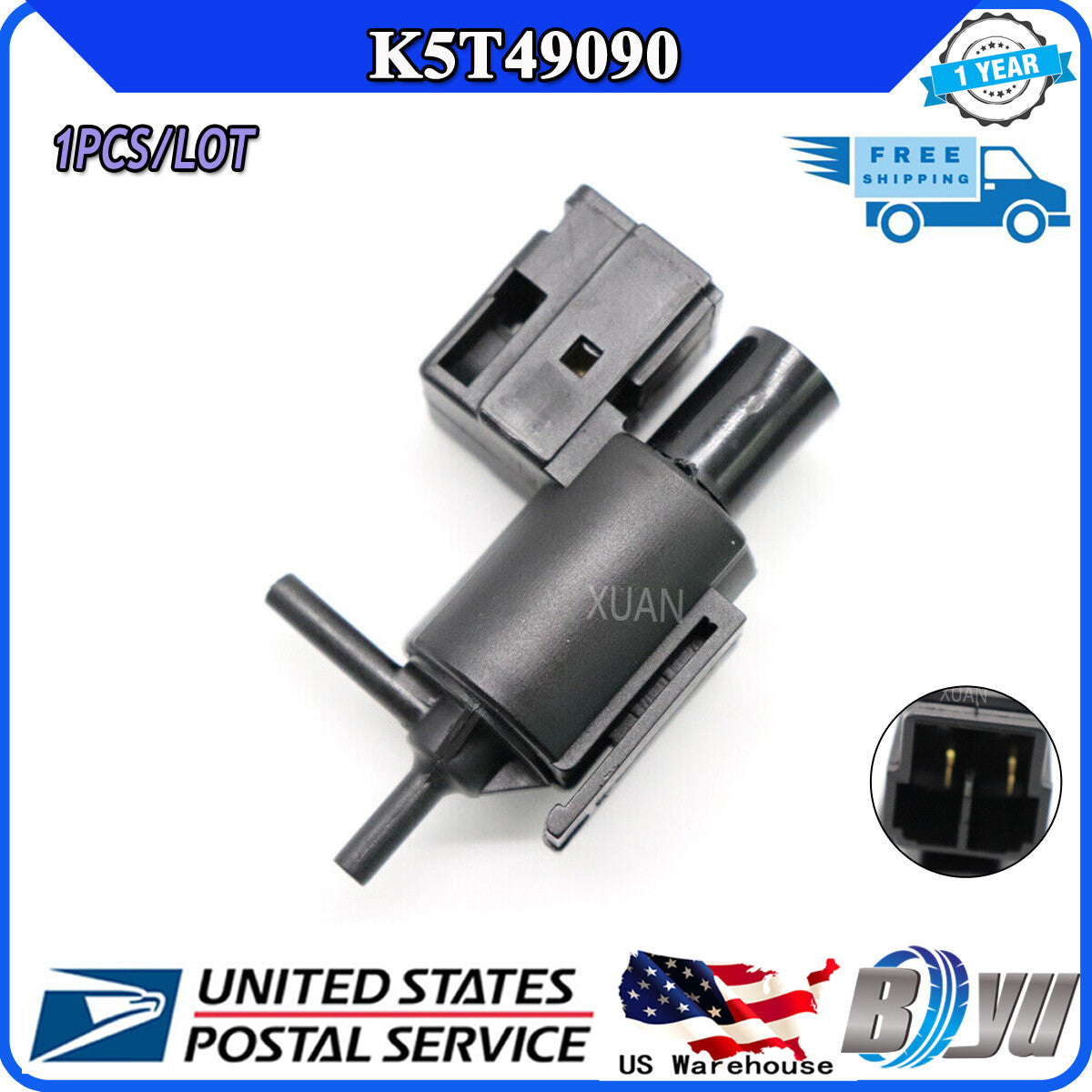 Vacuum Switch Valve Solenoid K5T49090 New for Mazda RX-8 Protege Edge 626 929 US