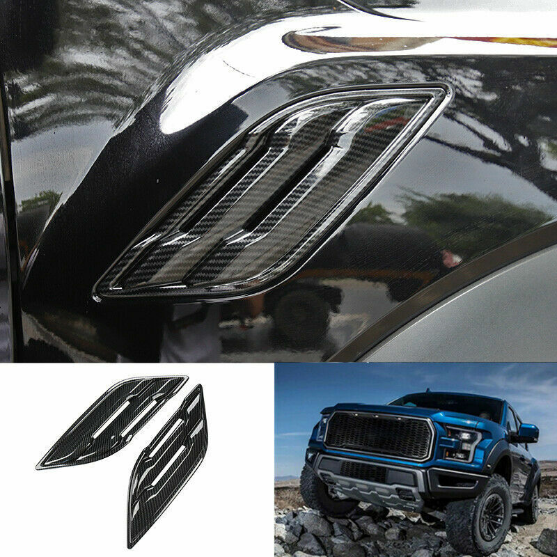 Fit  for ford  F-150 F150 2017-2020 2PCS Side Door Wing Air Vent Fender Cover Trim