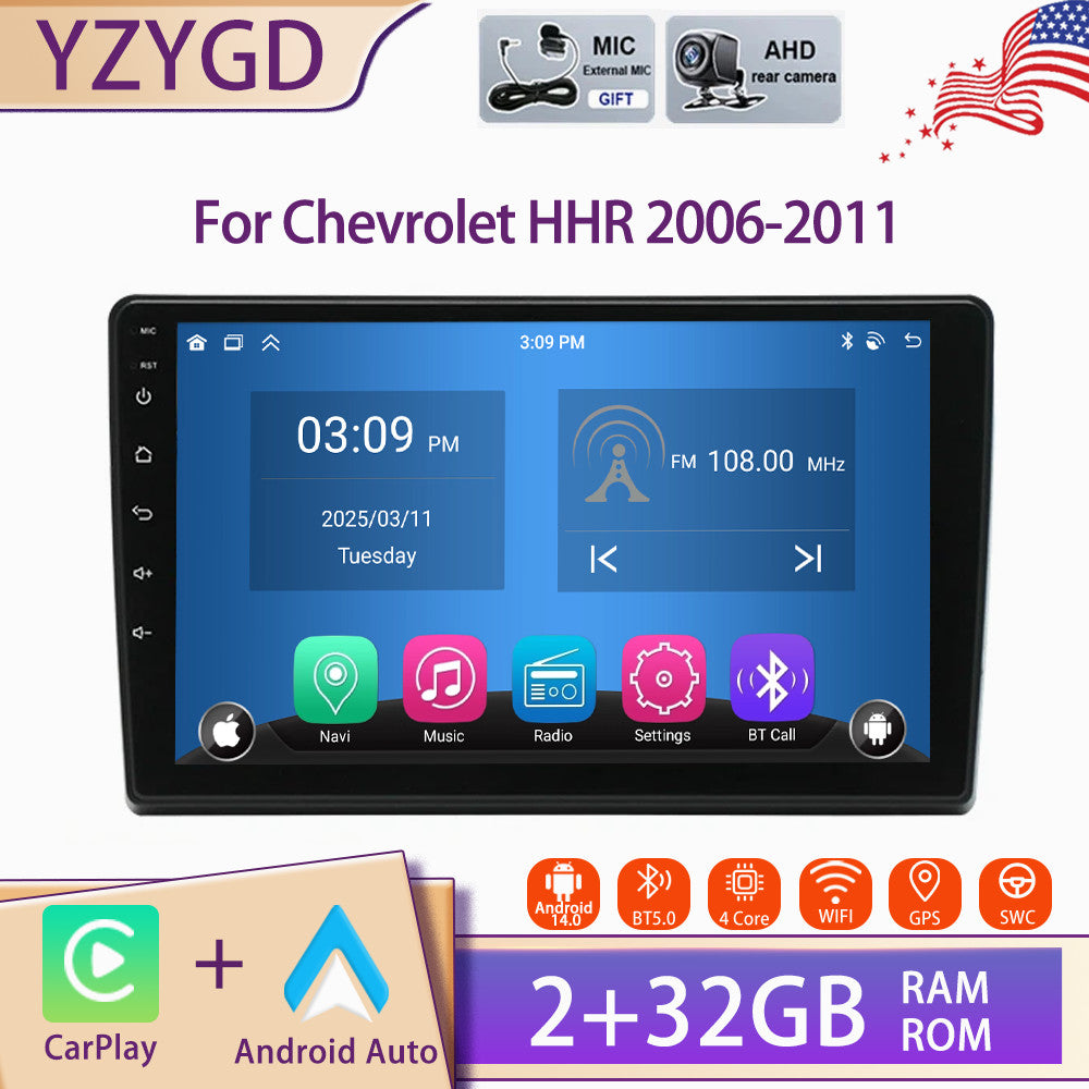 10 for Chevrolet HHR 2006-2011 Android Carplay Car Stereo Radio Screen GPS Navi