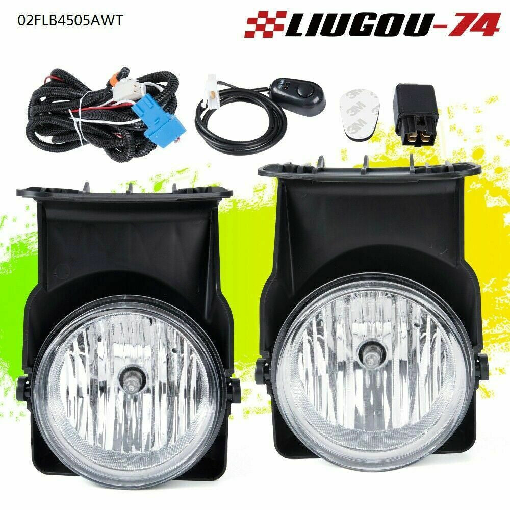 Suitable for 03-06 for GMC for Sierra 1500 2500 3500 clear lens fog light + wiring + switch (USA)