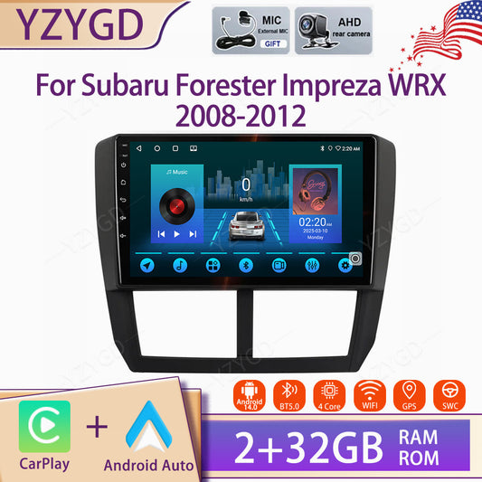 for Subaru for Forester for Impreza WRX 2008-2012 Stereo Android14 Car Radio Carplay GPS