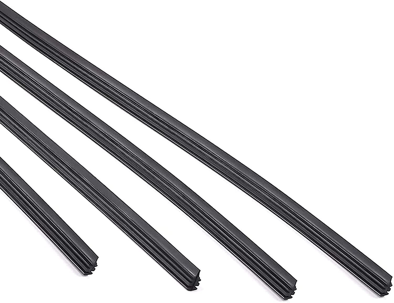 Universal 4-piece 28-inch automotive three-section frame windshield wiper blade refill clip