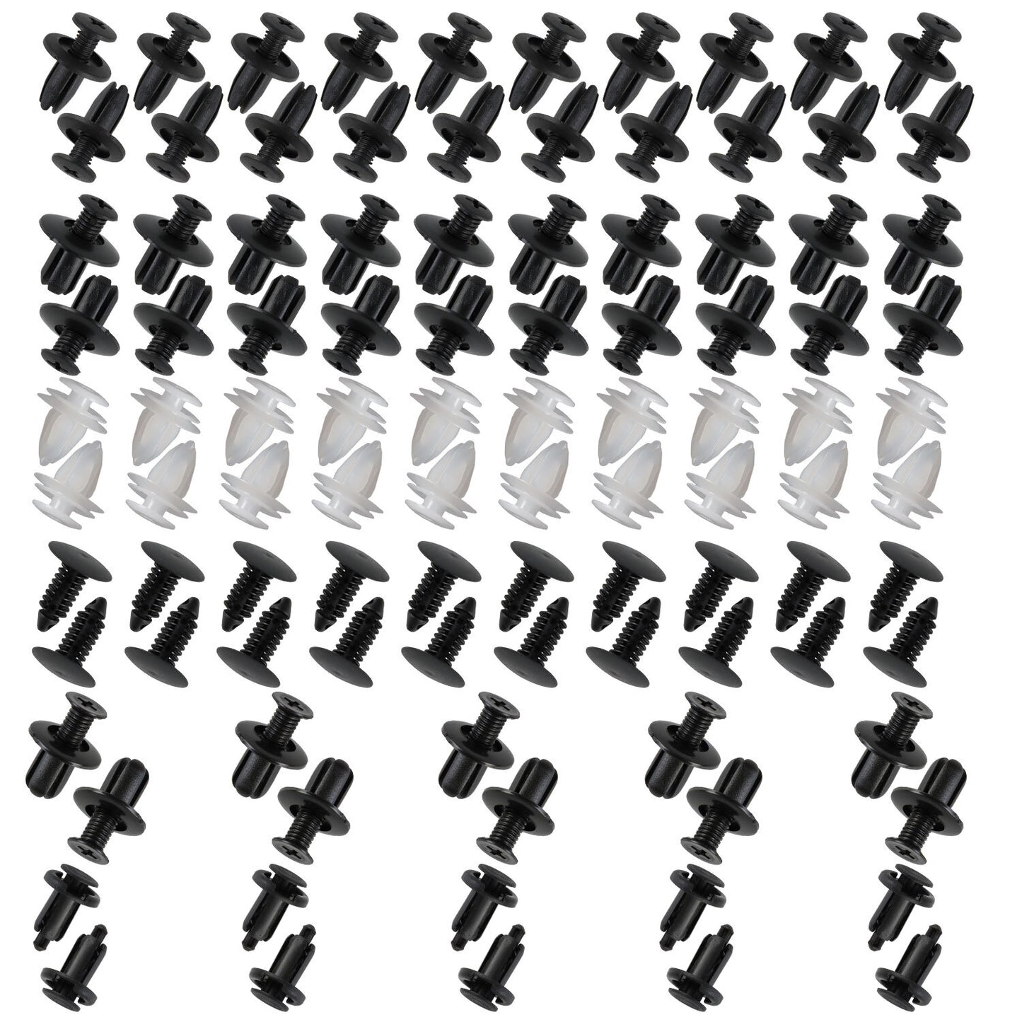 100x Car Body Plastic Trim Retainer Fastener Clips Push Pin Fender Bumper Tool