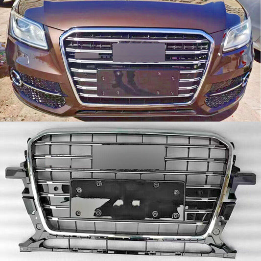 Front Grill Mesh Grille Fit for Audi Q5 2013 2014 2015 2016 SQ5 Bumper Grilles