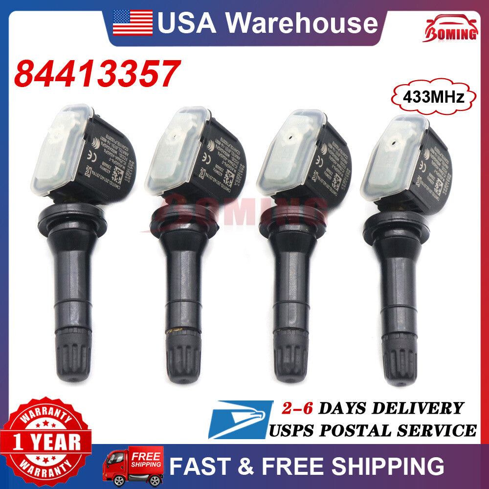 Set of 4pcs New Tire Pressure Sensor for GMC for Cadillac for Chevy for Buick 84413357