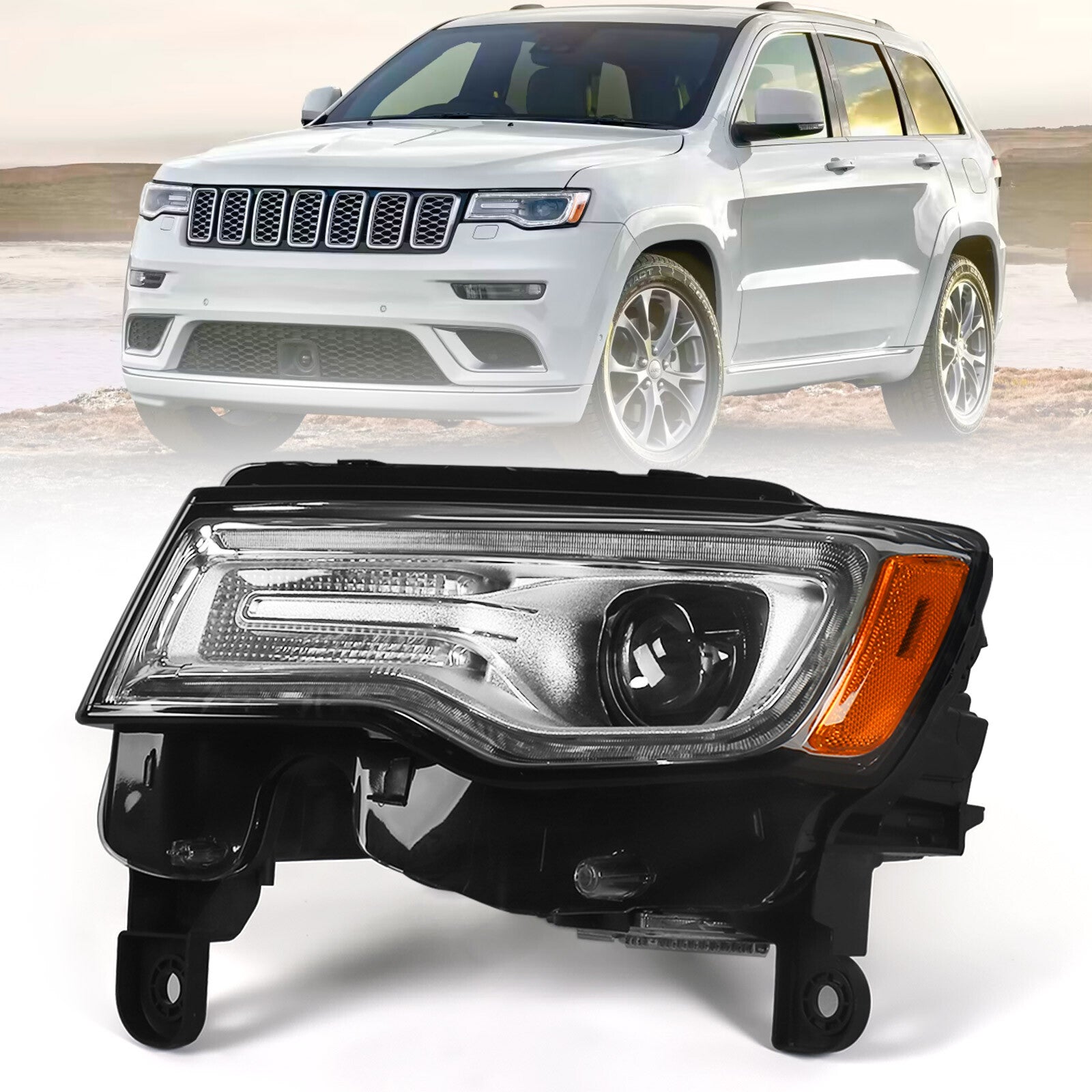 Suitable for 2017-2021 for Jeep Grand Cherokee HID/Xenon headlight assembly driver left