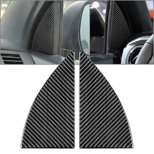 Interior Front Door A-Pillar Cover Trim Fit for Toyota Tacoma 2015-2022 Black LHD