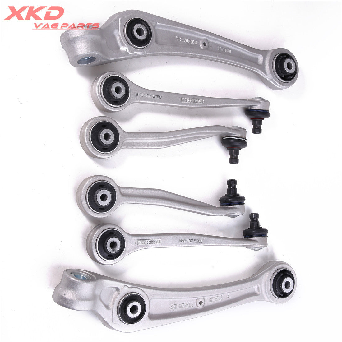 6 Front Upper Control Arms Set for AUDI for A4 for A5 Q5 8K0407505A 8K0407506A