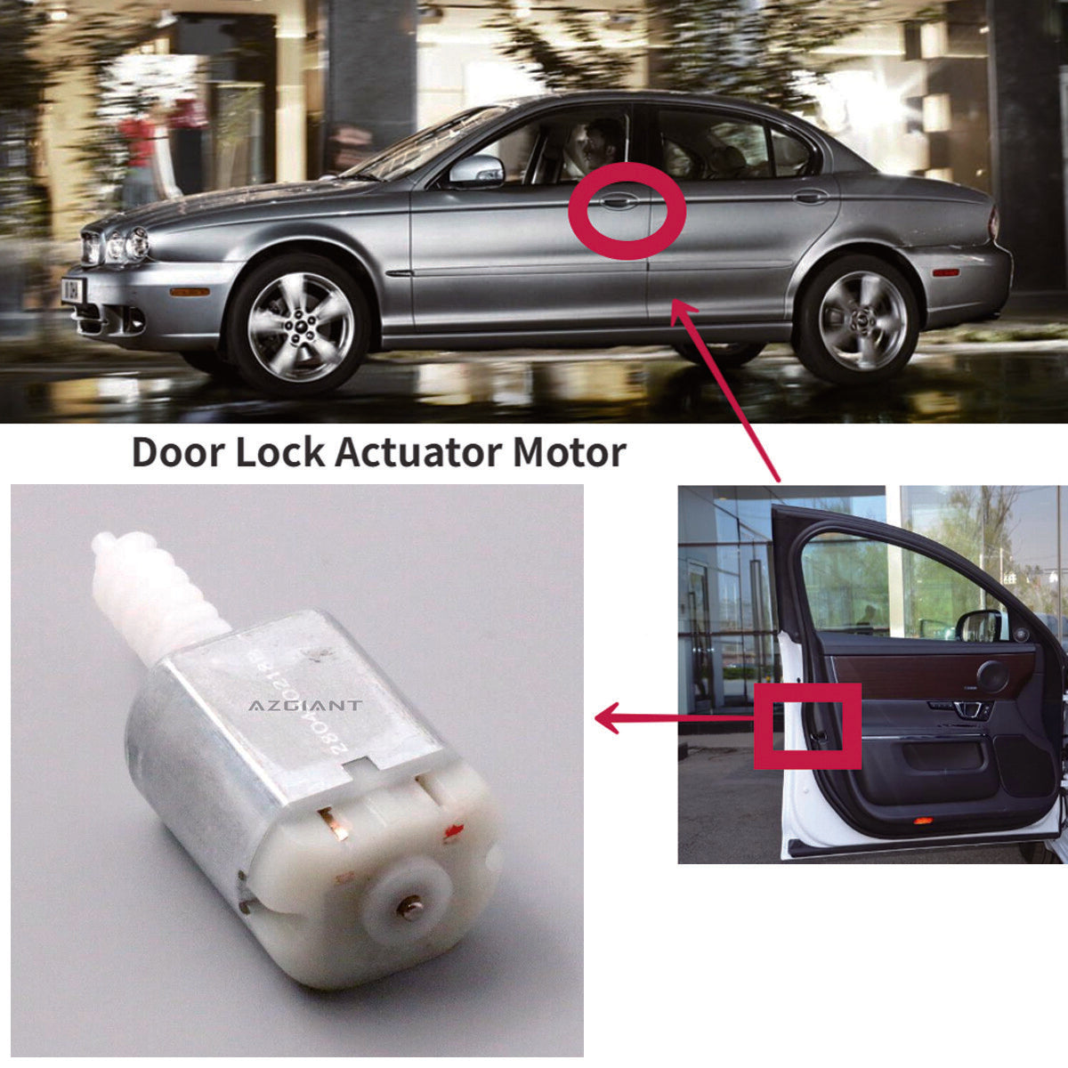 1020656 3T0415 Central Door Latch Actuator Motor for 2015-2020 for Ford Galaxy IV