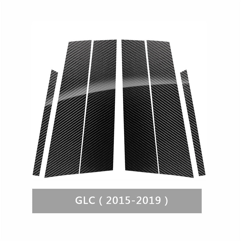 Carbon Fiber Window Pillar Posts Panel Cover for Mercedes-Benz GLC Class 2015-19