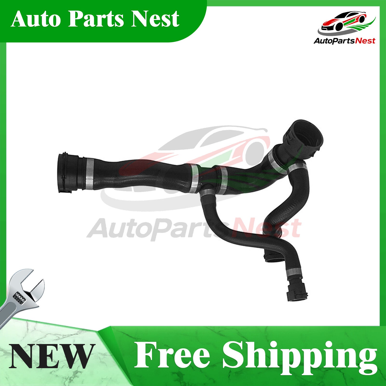 Auto Trans Upper Radiator Coolant Hose To Thermostat for BMW E60 525i 530i 04-05