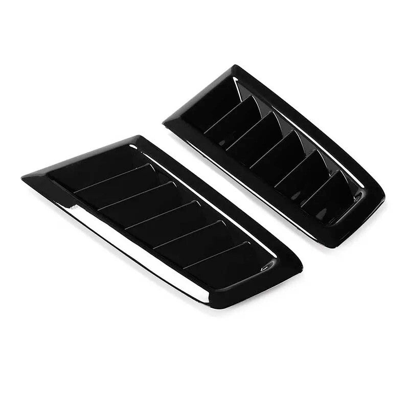 2Pc Car Bonnet Vent Engine Hood Intake Outlet Cover Panel Cooling Air Vent Trim