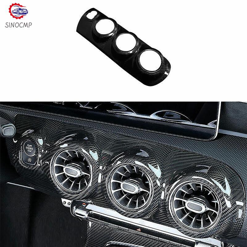 Carbon Fiber Middle Air Outlet Vent Cover Trim Fits for Benz W118 CLA 2020-2022