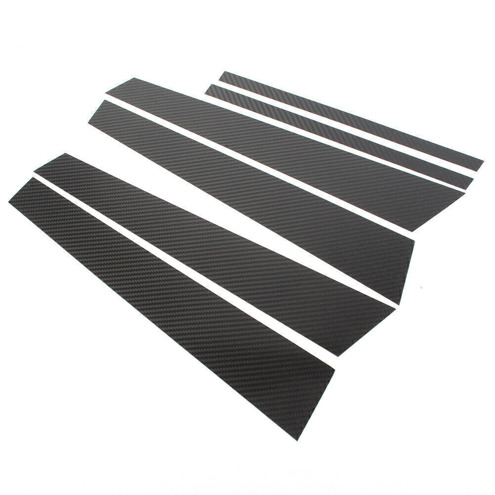 Window B Pillar Trim Cover Carbon Fiber Black Fit for BMW 5 Series F10 2011-2017