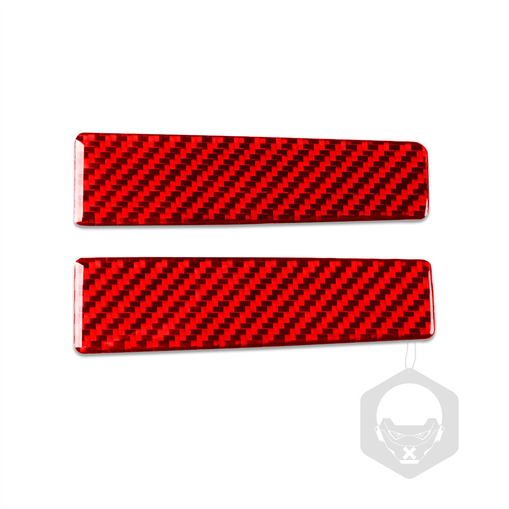 Red Carbon Fiber Inner Rear Door Handle Panel Trim For Toyot@ FJ Cruiser 2007-21