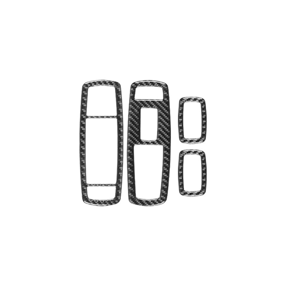 for Dodge Journey 2011-2017 4Pcs Window Switch Button Trim Cover Carbon Fiber