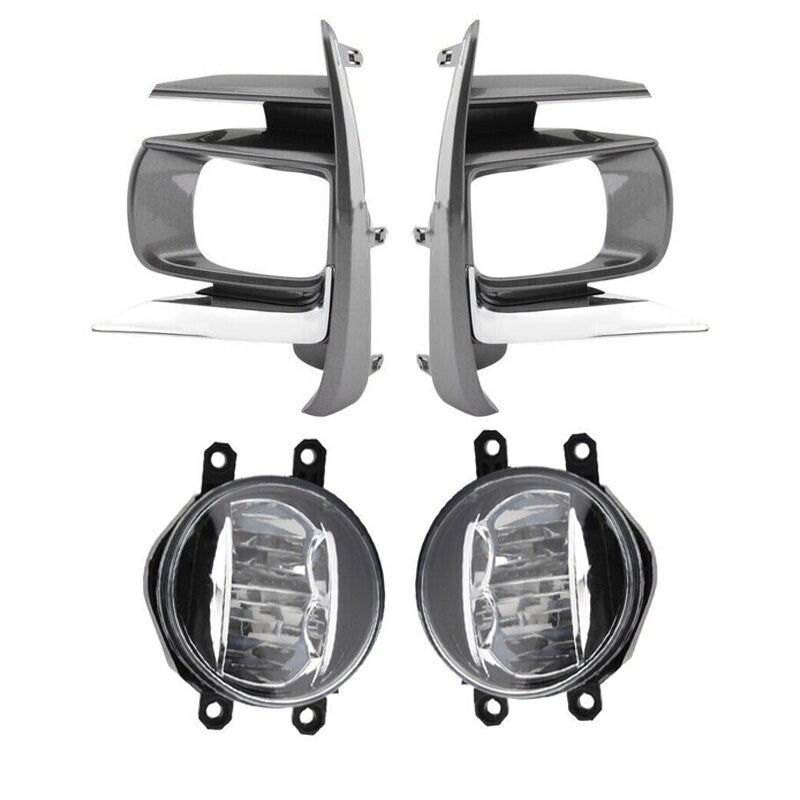 Left+Right LED Clear DRL Fog Light Lamps+Cover W/Blubs for Toyota for Sienna 2018-20